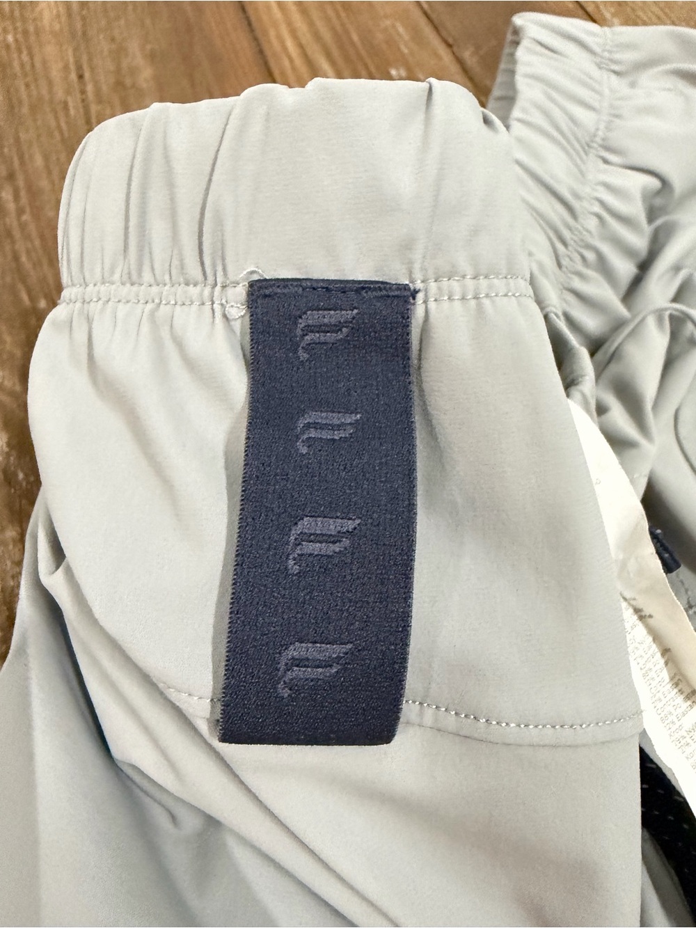 Fabletics Light Gray Drawstring Track Pants - Picture 2 of 7